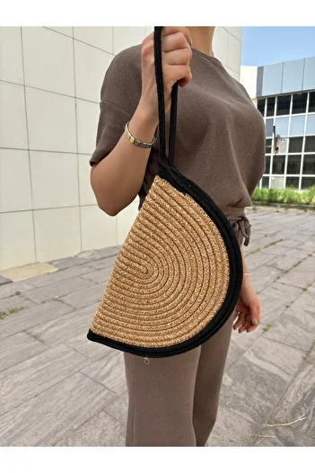 MaVaux Straw Jute Moss Vegan Clutch Bag - Zipped