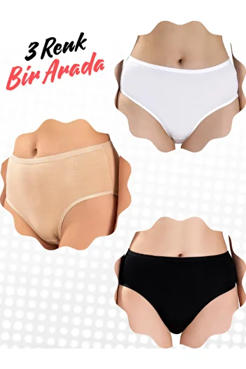 Berrak Bikini cu talie înaltă în stil Bato - Set economic de 3 (de calitate ultra)