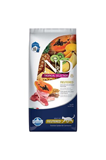 N&D Tropical Selection Kuzu Etli Kısırlaştırılmış Kedi Maması 10 KG