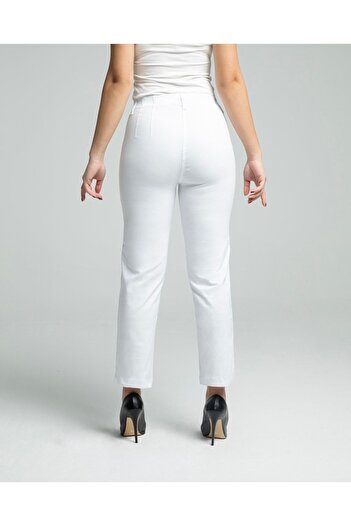 Monmark Mony Cropped Viskon Beyaz