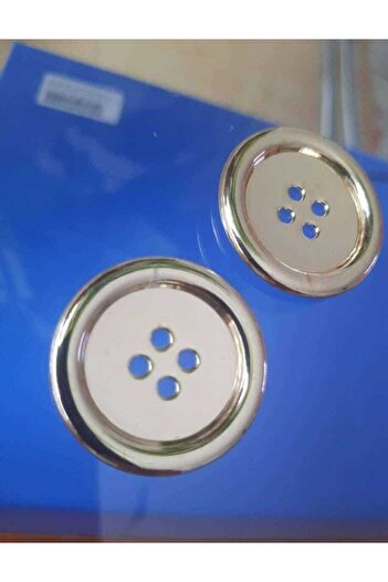 İMREN AKSESUAR 3 cm Light Gold Metal Button - Special Design, 1 Pack of 3 Pieces