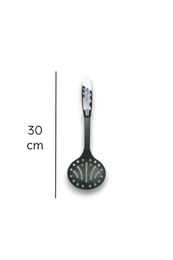 Open Home Concept 220° Durable White Teflon Serving Set - 2-Piece Fireproof Non-Stick Colander and Ladle