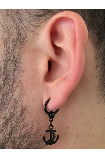 Piercing Market Steel & Silver Men's Unisex Anchor Model - Steel Swinging, No Rusting Blackening