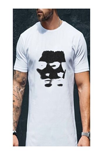 CLASSY.MODA Μπλουζάκι μονόχρωμο - Λευκό μπλουζάκι με κοντό μανίκι με λαιμόκοψη