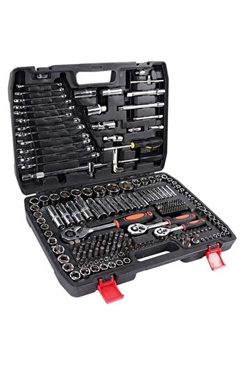 Newstar Tam Profesiyonel Germany 216 Parça Lokma Anahtar Takımı Oto Tamirci Full Tam Set 1/2-3/8-1/4