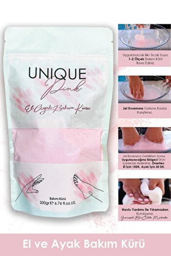 Unique Pink Yoğun Nemlendirici & Anti Stress El Ayak Bakım Kürü 200gr