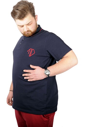 ModeXL Mode Xl Великий розмір Футболка Поло Кишеня Sup Md Basic 21555 Синій