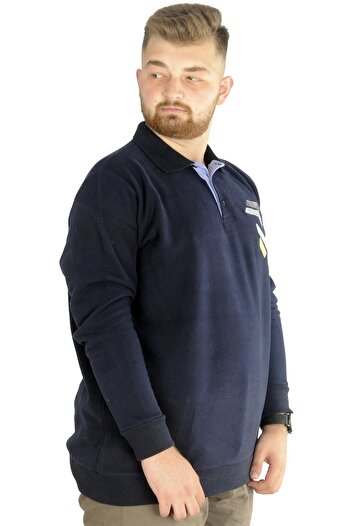 ModeXL Мода Xl Чоловічий світшот Polo Selanik Strong 22440 Lacivert