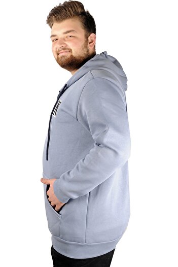ModeXL Mode Xl Erkek Sweat Kapşonlu Michigan 21519 Mavi