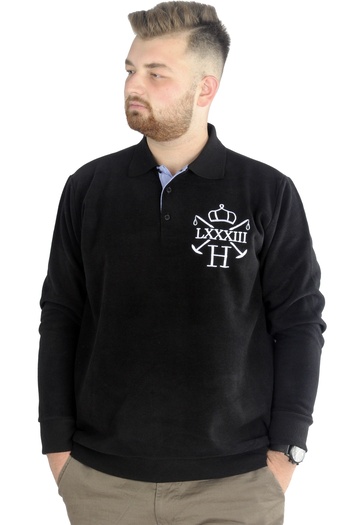 ModeXL Мъжки суитшърт поло Mode XL Selanik 83 22443 Черен