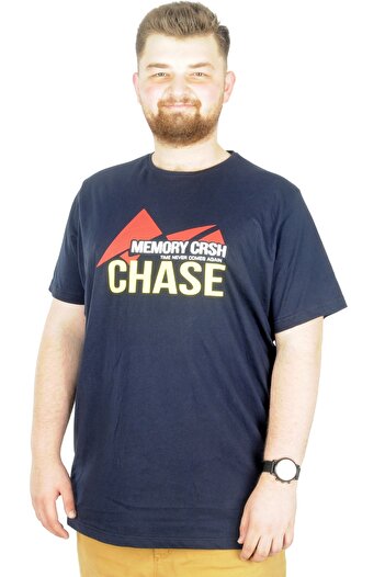 ModeXL Mode Xl Великий розмір Футболка з круглим коміром Chase 22193 Синій