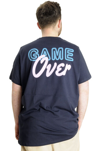 ModeXL Mode Xl Великий розмір Чоловіча футболка Game Over 23130 Синій