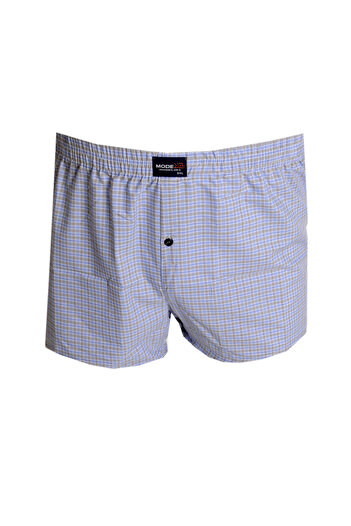 ModeXL Mode Xl Large Size Men's Boxer Patterned Poplin 6348 Dark Blue