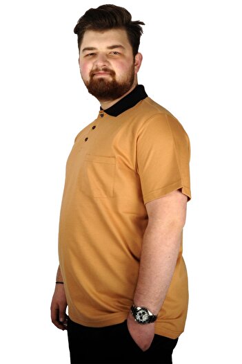 ModeXL Mustard Mode XL Polo Neck Classic T-shirt - Pocket 20550