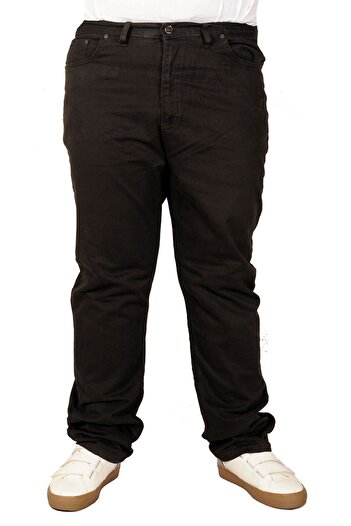 ModeXL Ανδρικό παντελόνι Gabardine Mode Xl Plus Size 21001 Καφέ