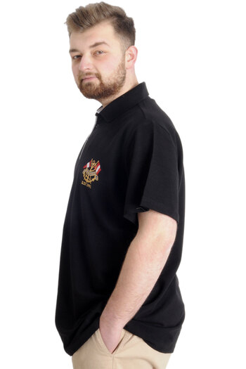 ModeXL Mode Xl Large Size Men's T-shirt Polo Mode Team 23324 Black