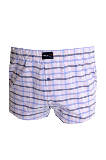 ModeXL Mode Xl Large Size Men's Boxer Patterned Poplin 6348 Purple