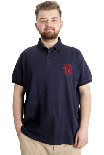 ModeXL Mode Xl Великий розмір Чоловіча футболка Polo Ocean Journey 23319 Синій