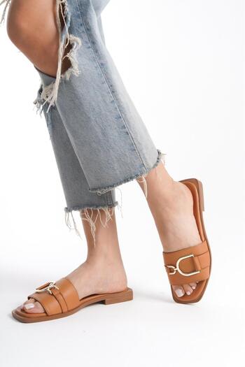 ERNİLA Genuine Leather Women's Slippers - Shoes