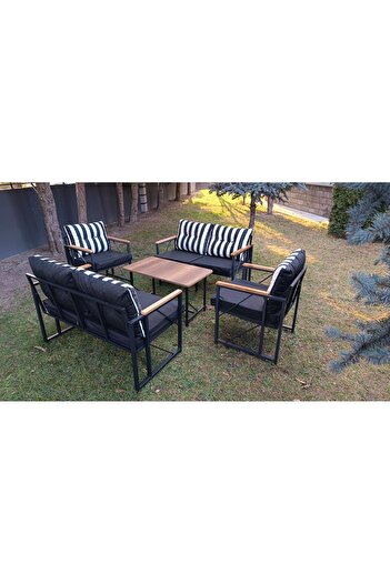 Kırlenta LİVA ZEBRA 2+2+1+1 + SEHPA BAHÇE , BALKON , TAKIMI MOBİLYASI