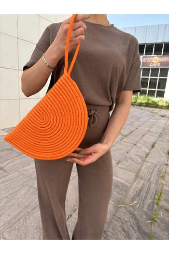 MaVaux Straw Jute Moss Vegan Clutch Bag - Zipped