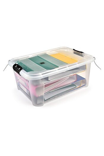 Melkan Home Storage Box, Storage Organization Case, Toy Box, Multi-Purpose Organizer 40 Liters Transparent