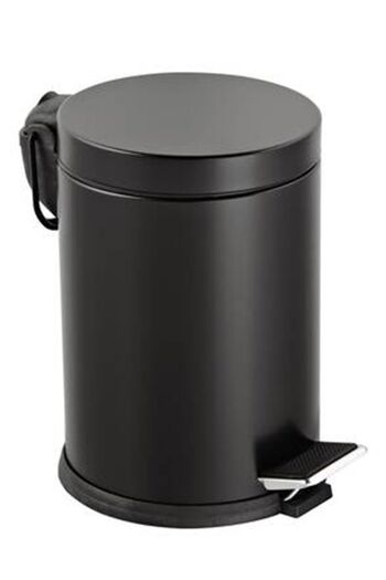 BySevil Elegant 3 Liter Black / Red Pedal Dustbin / Toilet Kitchen Bathroom Office Balcony