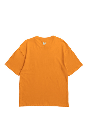 Eazy Co Eazy Orange Weekend Unisex Oversize εμπριμέ κοντομάνικο μπλουζάκι