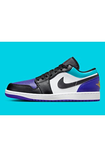 Nike Air Jordan 1 Low "Black/Purple/Aqua 553558 154
