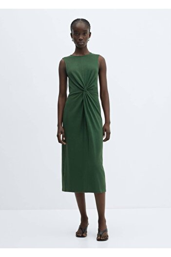 MANGO Woman Knotted cotton dress