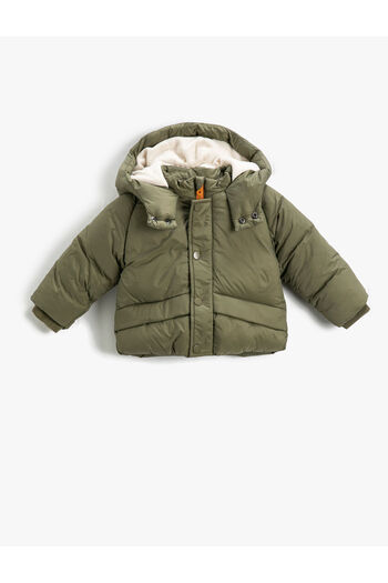 Koton Hooded Puffer Jacket with Plush Lining