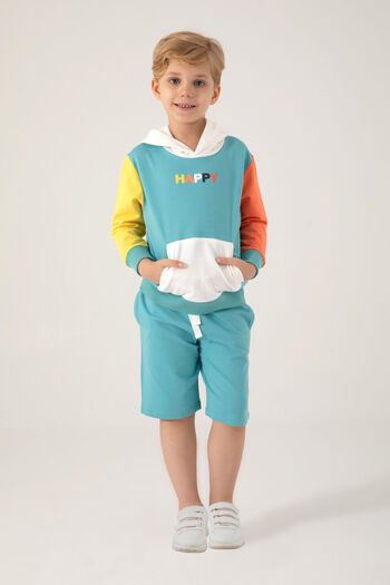 ROLY POLY Rolypoly Happy Turquoise Bermuda Suit for Boy