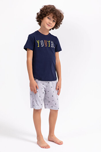 ROLY POLY Navy Blue Boy Bermuda Set - Rolypoly Youth