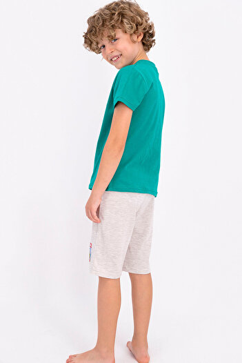 ROLY POLY Green Young Men's Bermuda Suit - Rolypoly Ride The Waves