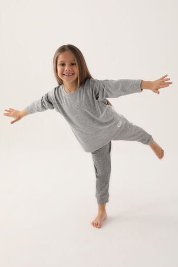 Rolypoly Girl's Gray Long Sleeve Tracksuit Set