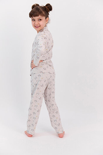 ROLY POLY Rolypoly Relax Bejmelanj Kız Çocuk Gömlek Pijama Takımı