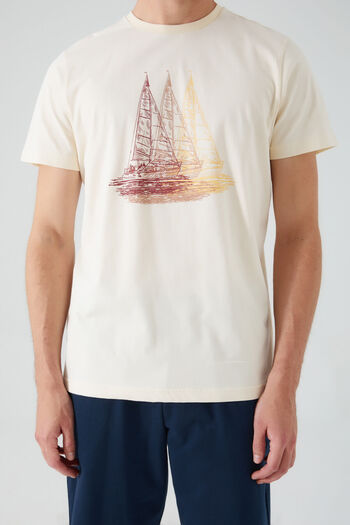 Arnetta Ανδρική στολή βερμούδας Sailing And Sea Off-White