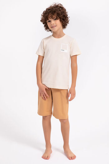 Arnetta Boy Bermuda Suit - Ivory Color