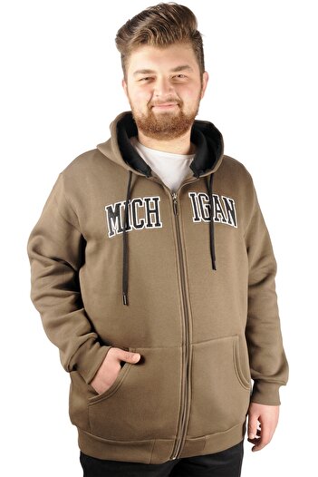 ModeXL Mode Xl Чоловічий світшот з капюшоном Michigan 21519 Хакі