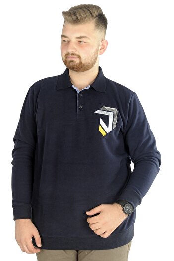 ModeXL Мода Xl Чоловічий світшот Polo Selanik Strong 22440 Lacivert