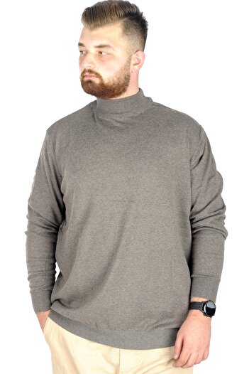 ModeXL Пуловер с голяма яка Mode XL, цвят Мляко и Кафе