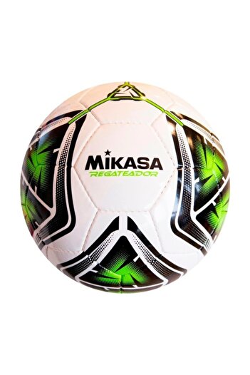 MIKASA Hand Stitched Astroturf Football Ball Regateador5-g White-green