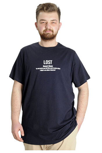 ModeXL Mode Xl Великий розмір Чоловіча футболка Lost 23129 Синій