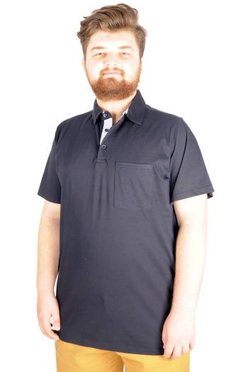 ModeXL Mode Xl Великий розмір Футболка Поло з кишенями Lycra Pike Md 20554 Синій