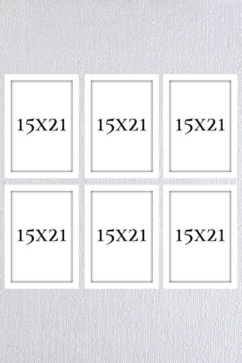 CAM 6-Piece 15x21 Real White Frame