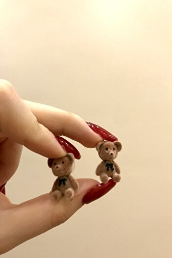 alsaccessories Brown Bear Figure Earrings