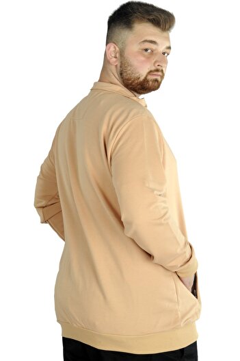 ModeXL Mode Xl Büyük Beden Eşofman Üstü 2ip Choose Your Mode 21202 Bej