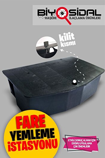 Ekodoğa Fare Istasyonu 5 Adet Fare Yem Istasyonu Fare Kutusu Yemli Kullanıma Hazır