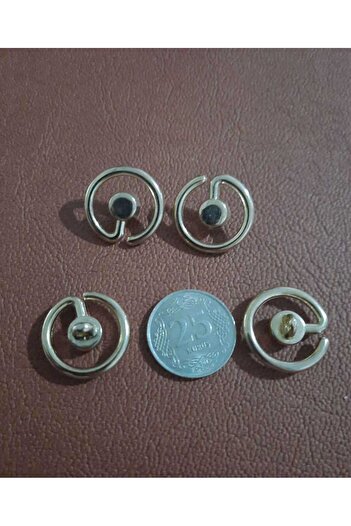 Beyna 2 cm Wide 5 Pieces Yellow Coated Metal Button - Steering Wheel Design