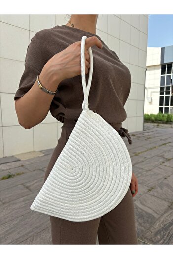 MaVaux Straw Jute Moss Vegan Clutch Bag - Zipped